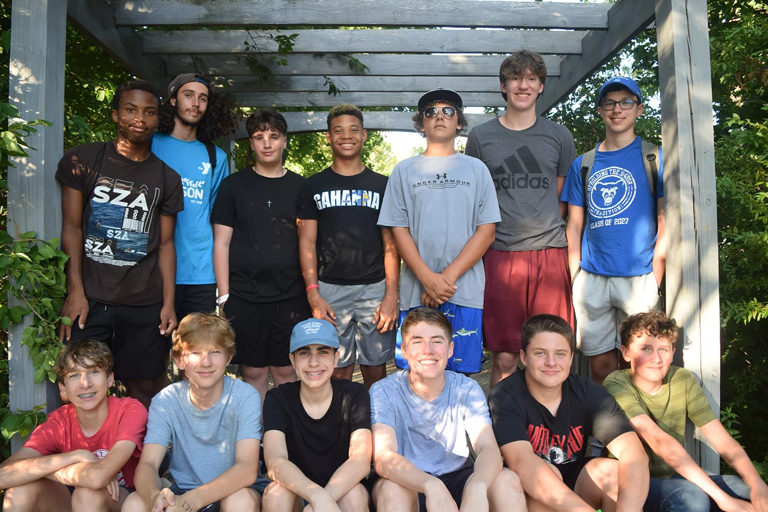 Group of campers posing