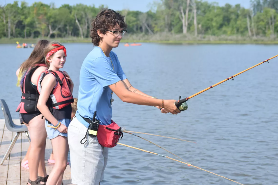 Fishing with group Camp Willson 2025
